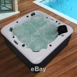 6-8 Person Hot Tub Spa Whirlpool Bath Bluetooth Foot Massage LED Light J400