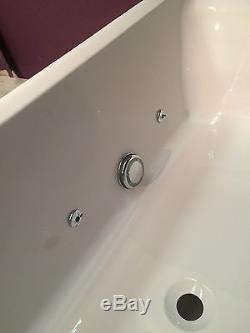 6 JET 1700x750mm WHIRLPOOL SPA BATH DOUBLE ENDED SILVER