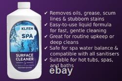 6 x Kleen Spa Hot Tub Surface Cleaner 1L- Waterline Hot Tub Cleaner, Jacuzzi