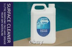 6 x Kleen Spa Hot Tub Surface Cleaner 5L- Waterline Hot Tub Cleaner, Jacuzzi