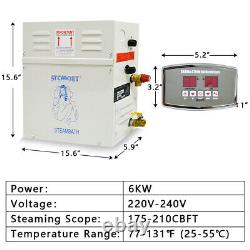 6KW 220V Steam Generator Sauna Bath Home SPA Shower Steam & ST-135M Controller