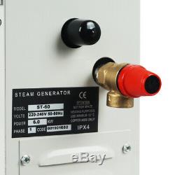 6KW Steam Generator Sauna Bath Home SPA Shower Steam Room Controller 220V