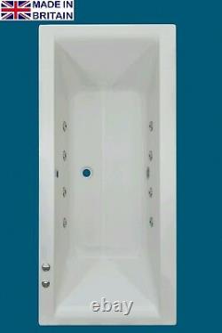 8 JET TROJAN SOLARNA 1700 X 750mm DOUBLE ENDED WHIRLPOOL BATH