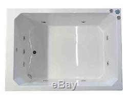 8 Jet Oriental Japanese Whirlpool Bath Tub 1400 x 1000 Bathrooms White