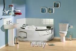 AMALFI WHIRLPOOL CORNER BATH-JACUZZI JETS-LED LIGHTS-1520mm x 1520mm-RRP £1999