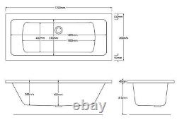 ASSELBY Hydrotherapy System 24Jet 1700x700 Double Ended Bath with Colour Light