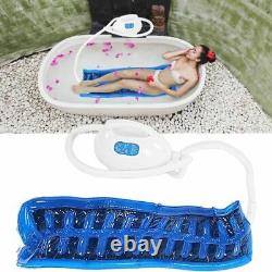 Air Bubble Bath Tub Ozone Sterilization Spa Massage Mat + Hose Heat Wind