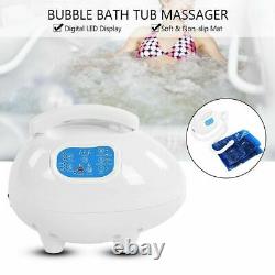 Air Bubble Bath Tub Ozone Sterilization Spa Massage Mat + Hose Heat Wind