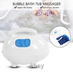 Air Bubble Bath Tub Ozone Sterilization Spa Massage Mat + Hose Heat Wind UK