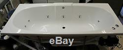 Algarve 11 Jet Whirlpool Bath + Deluxe Side Panel + Chrome Pop Up Waste Jacuzzi