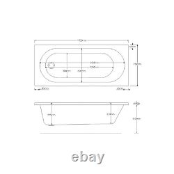 Alton Single Ended Bath with 14 Jet Whirlpool System and 12 Jet Airsp BeBa 26229