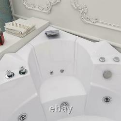 Amalfi Luxury Waterfall LED Jacuzzi 2 Person Whirlpool Bath Tub 1400X1400x620mm