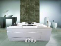 Aqualusso Atlanta Deluxe 1500mm x 850mm Small Whirlpool Bath & Air Spa Baths