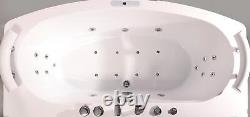 Aqualusso Malta 1500mm x 900mm Deluxe Small Whirlpool & Air Spa Baths 24 Jets