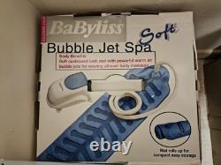 BaByliss Bubble Jet Spa Rectangular Roll-Up Bath Mat Bubble Jets Blue/White