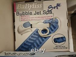 BaByliss Bubble Jet Spa Rectangular Roll-Up Bath Mat Bubble Jets Blue/White