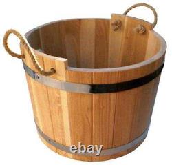 Banya Ladle Bucket 20L 5.28Gal Wooden Sauna Bath Russian Shower SPA Jacuzzi Pool