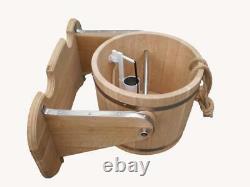 Banya Waterfall Bucket 10L 2.6Gal Wooden Sauna Bath Russian Shower SPA Jacuzzi