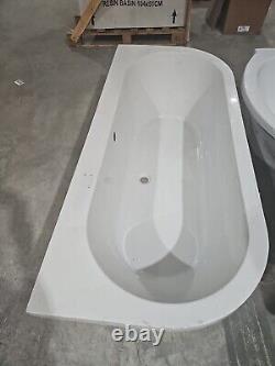 Bath D Shape 1700 X 725 Double Coated Pearl Acrylic