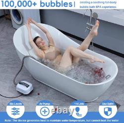Bath Spa Massage Mat, Jacuzzi Bath Mat with 6-Speed Adjustable, Non-Slip and Inf