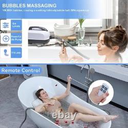 Bath Spa Massage Mat, Jacuzzi Bath Mat with 6-Speed Adjustable, Non-Slip and Inf
