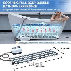Bath Spa Massage Mat, Jacuzzi Bath Mat with 6-Speed Adjustable, Non-Slip and Inf