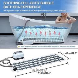 Bath Spa Massage Mat, Jacuzzi Bath Mat with 6-Speed Adjustable, Non-Slip and Inf
