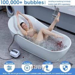 Bath Spa Massage Mat, Jacuzzi Bath Mat with 6-Speed Adjustable, Non-Slip and Inf