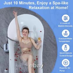 Bath Spa Massage Mat Jacuzzi Bubble Mat 6 Speed Non Slip Pillow Tub