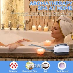 Bath Spa Massage Mat Jacuzzi Bubble Mat 6 Speed Non Slip Pillow Tub