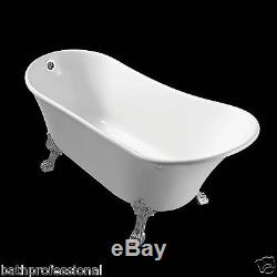 Bath Tub Bathroom Free standing Acrylic Overflow Single sided legs 1700 FSBT-8
