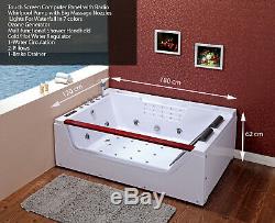 Bath Tub Hydro Massage 180x120 Spa Whirpool Dual Disinfection Rectangular Frame
