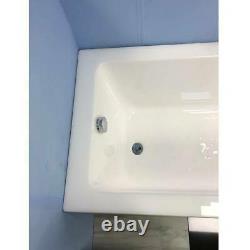 Bath tub Single Ended Straight White High Gloss Acrylic KLARA 1500 X 700 MM