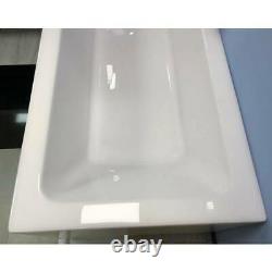 Bath tub Single Ended Straight White High Gloss Acrylic KLARA 1500 X 700 MM