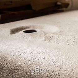 Bath tub Square Edge Single ended Shower Bathroom Gloss White 1500x700mm