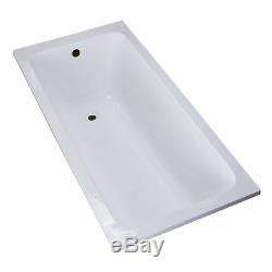 Bath tub Square Single End Modern Straight White Bathroom 1800 x 700 mm Bt30