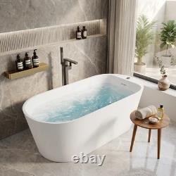 Bathroom City Freestanding Whirlpool Bath 1600 x 750mm 12 Jets Spa Bath Valencia