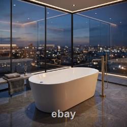 Bathroom City Freestanding Whirlpool Bath 1600 x 750mm 12 Jets Spa Bath Valencia