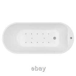 Bathroom City Freestanding Whirlpool Bath 1600 x 750mm 12 Jets Spa Bath Valencia