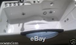 Bathroom MASSAGE BATH bathtub spa, taps, hand held shower, head rest 1620mm