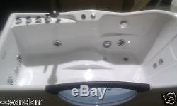 Bathroom MASSAGE BATH bathtub spa, taps, hand held shower, head rest 1620mm