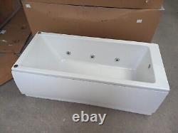 Bathstore 1600 x 700 Single Ended Bath 6 Jet Whirlpool with Panels and Waste