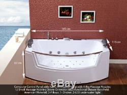 Bathtubs Jacuzzi Massage 185x110x67cm Whirlpool Bathtub Ozone Generator Home SP