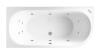 Beaufort Biscay 1600 x 725 mm J Shape DE Whirlpool Bath 12 jets left / Right