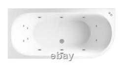 Beaufort Biscay 1600 x 725 mm J Shaped DE Whirlpool Bath 12 jets