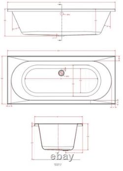 Beaufort Biscay 24 Jet 1800 x 800 mm Double Ended Whirlpool Spa Bath