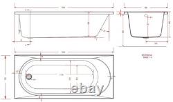Beaufort Biscay SE 24 Jet 1700 x 750 mm Single Ended Whirlpool Spa Bath Beaufort Biscay SE 24 Jet 1700 x 750 mm Single Ended Whirlpool Spa Bath