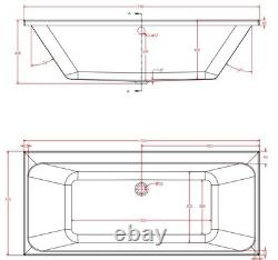 Beaufort Malin 12 Jet 1700 x 750 mm Double Ended Whirlpool Spa Bath