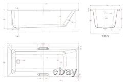 Beaufort Portland 24 Jet Twin Grip 1675 x 700 mm Single Ended Whirlpool Spa Bath