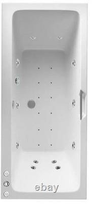 Beaufort Portland Double Ended Single Grip 1800 x 800mm 24 Jet Whirlpool Bath